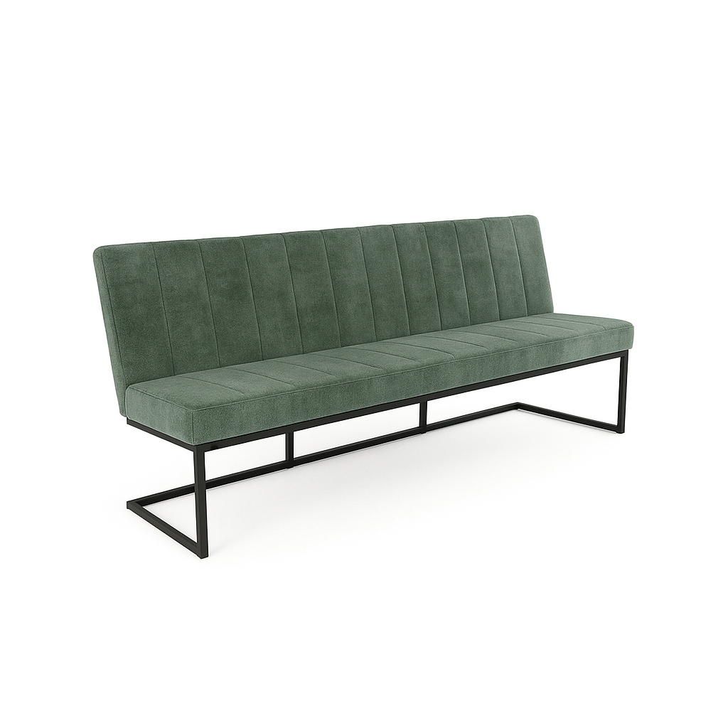 Bancheta catifea FLEET OHIO culoare VERDE DESCHIS