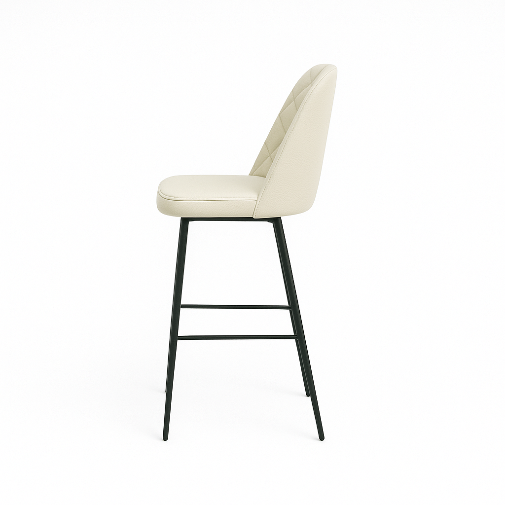 Scaun bar piele naturala GALBENA | model FOX