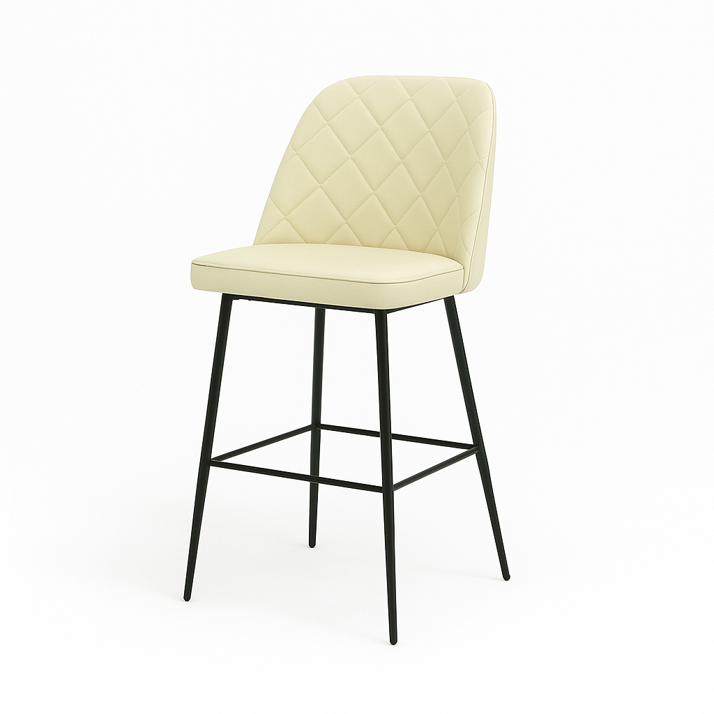 Scaun bar piele naturala GALBENA | model FOX