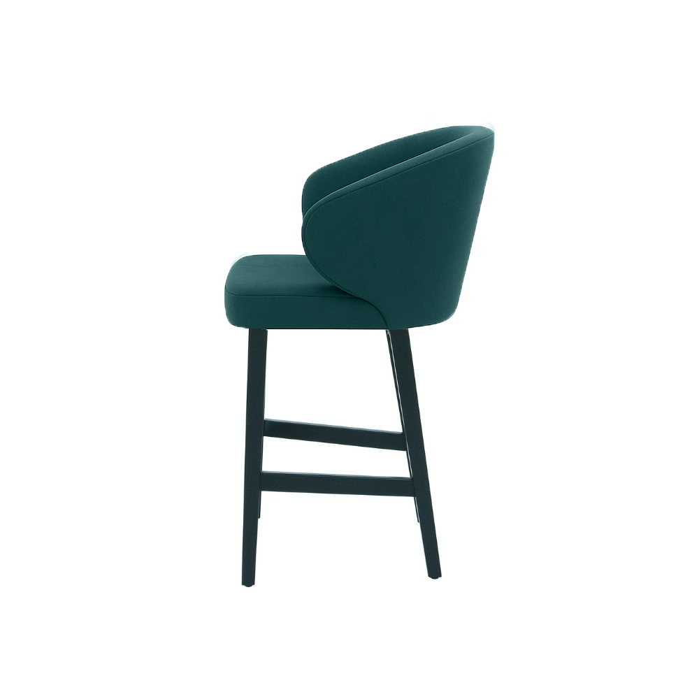 Scaun de bar catifea GALBENA | model CAPRICE