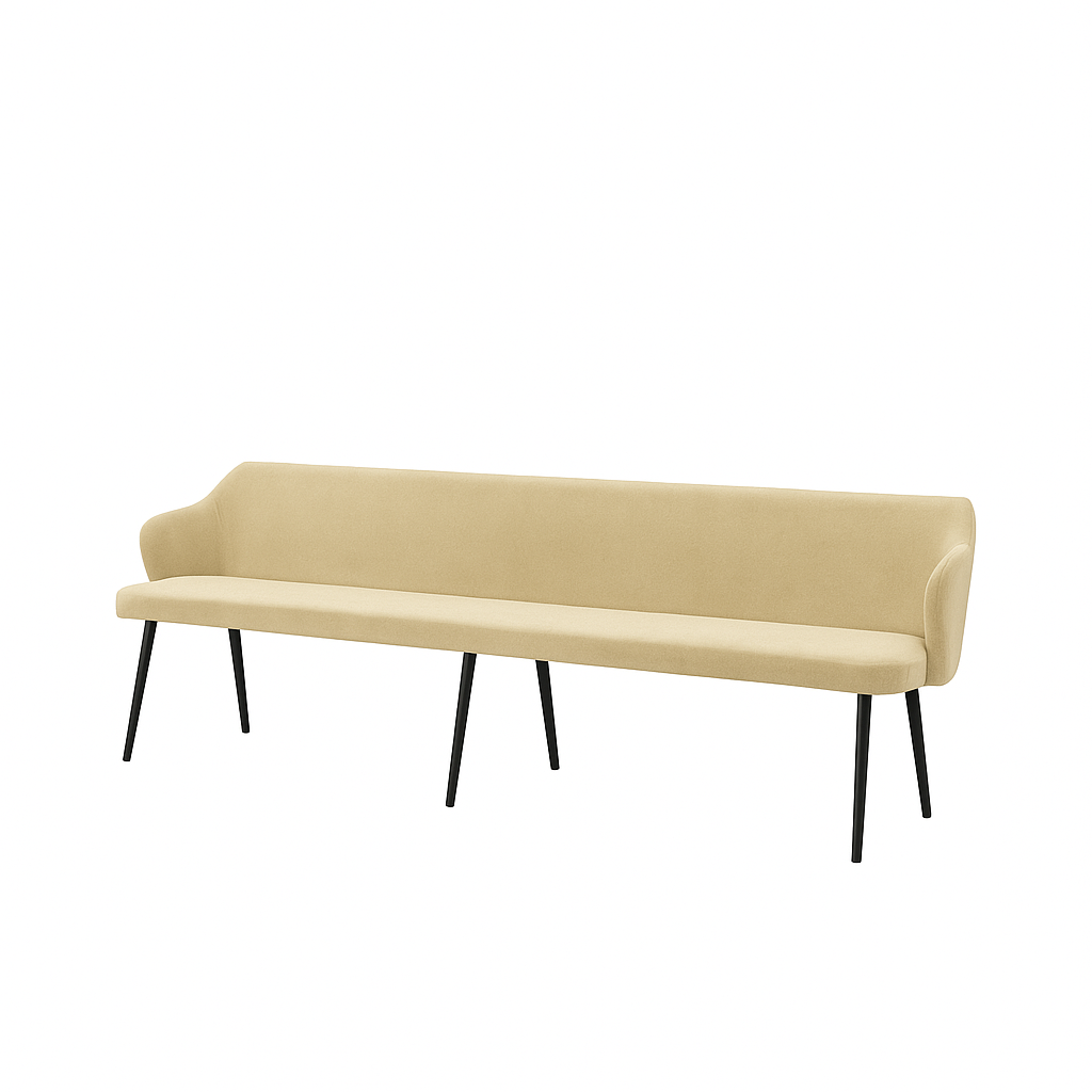 Bancheta catifea ZOE culoare BEJ