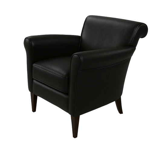 Fotoliu piele NEAGRA | model TALI