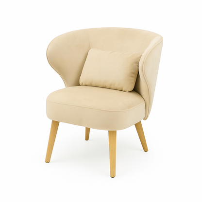 Fotoliu catifea CAPRICE culoare BEJ