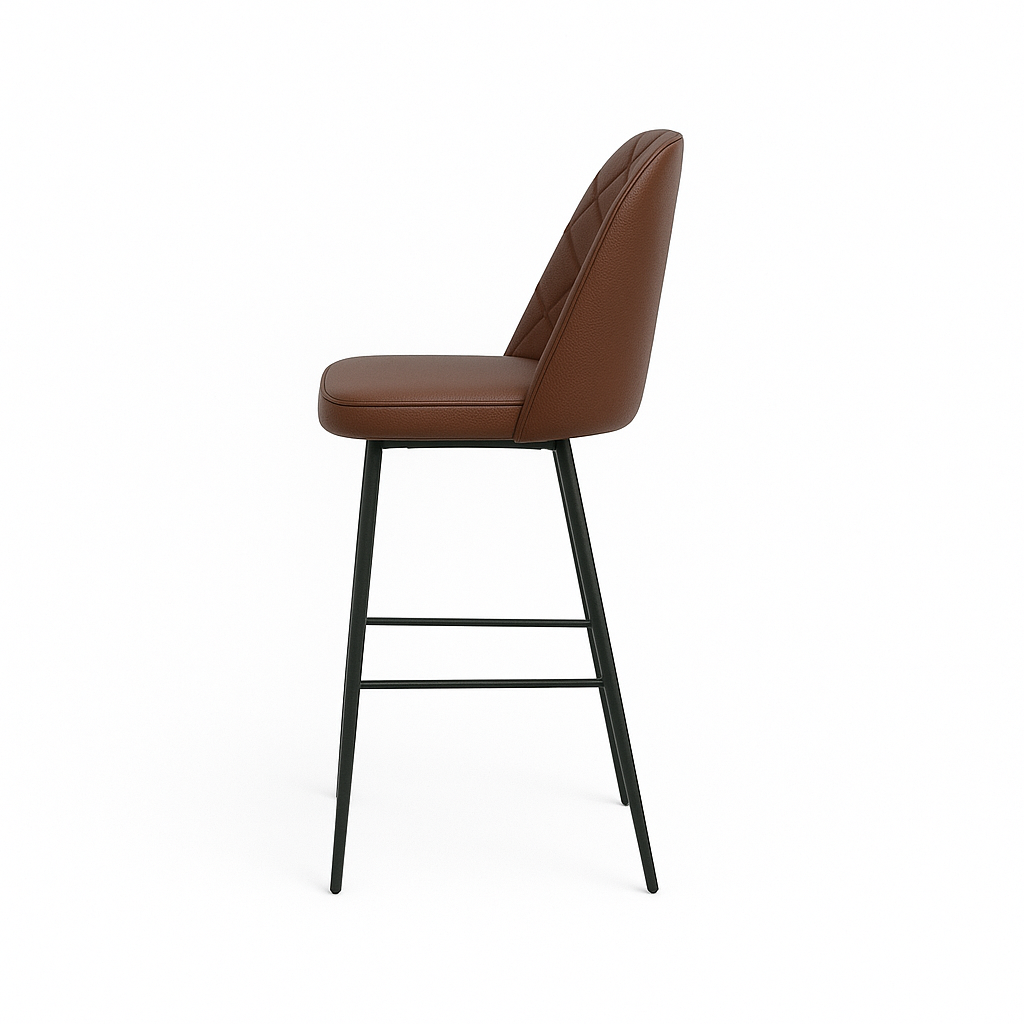 Scaun bar piele naturala GALBENA | model FOX