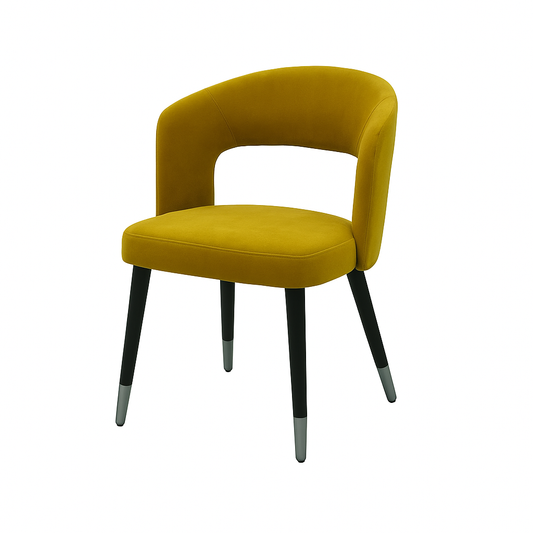 Scaun catifea GALBENA | model SANDY