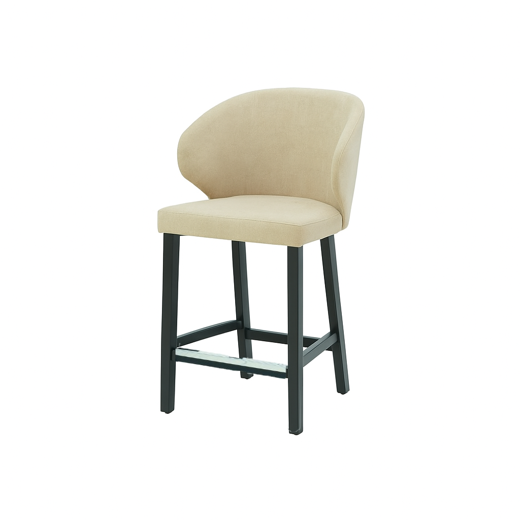 Scaun de bar catifea ROZ | model CAPRICE