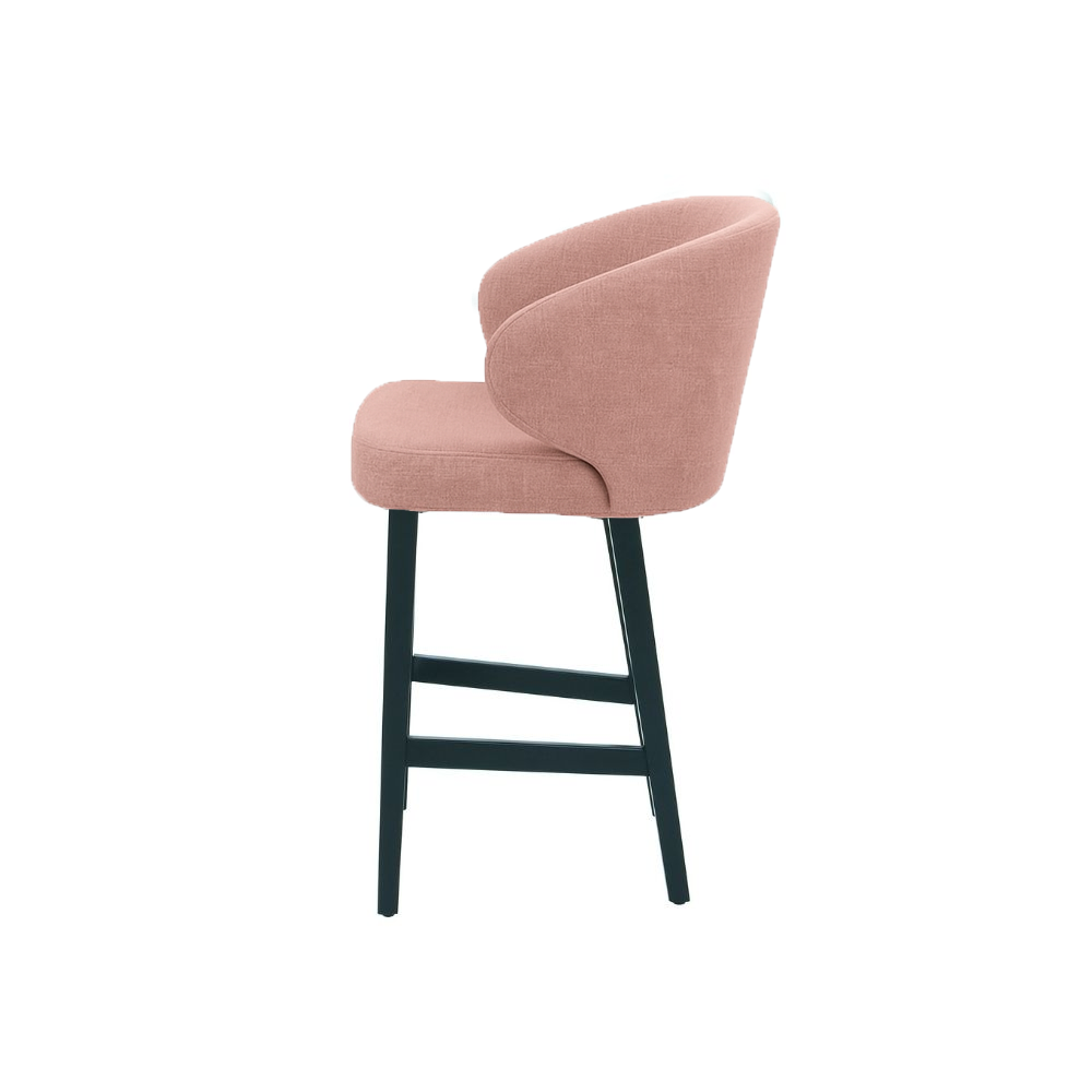 Scaun de bar catifea ROZ | model CAPRICE