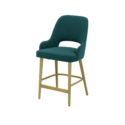 Scaun insula catifea ALBASTRA | model HUGO