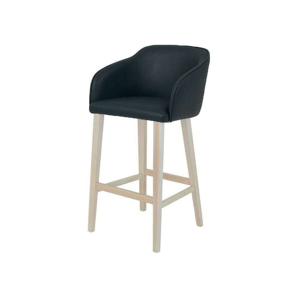 Scaun bar piele naturala BEJ | model CROCO
