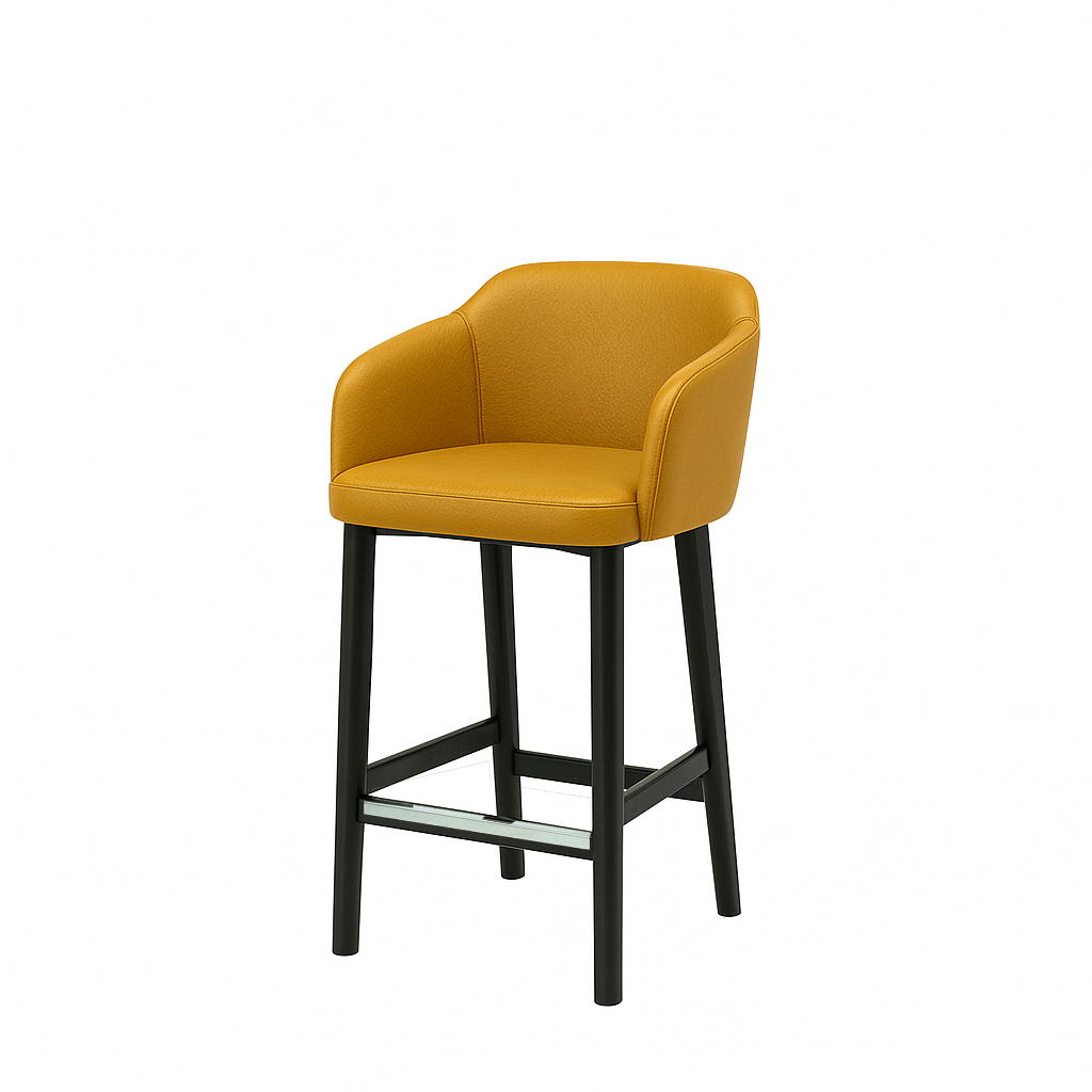 Scaun insula piele GALBENA | model CROCO